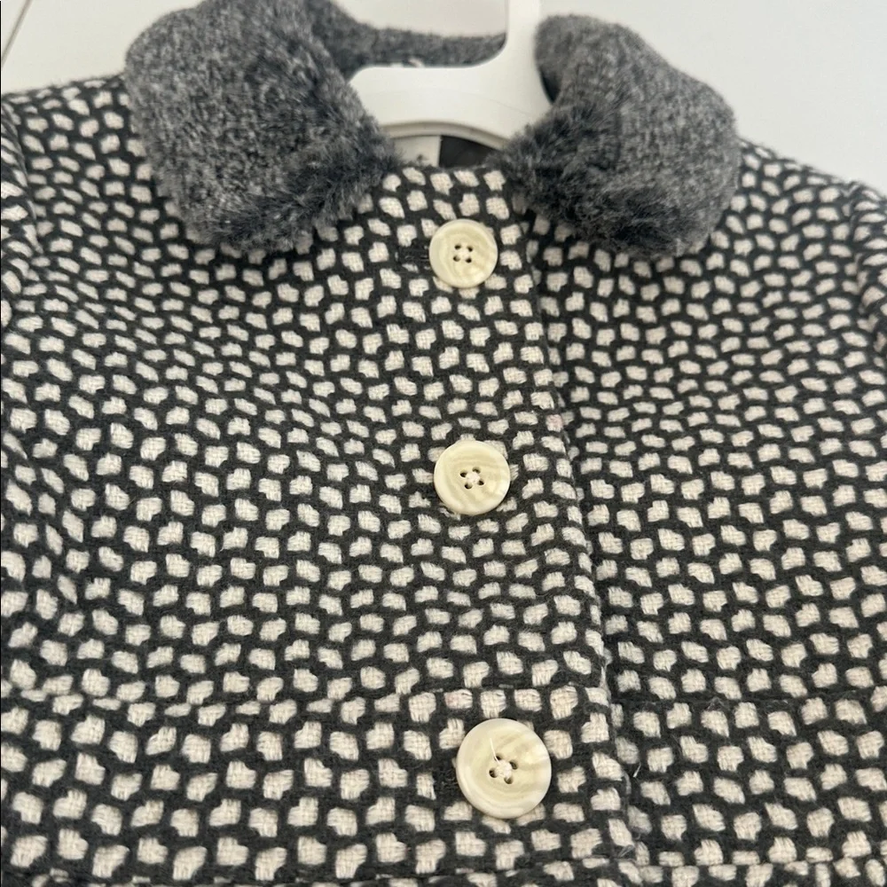 Cat & Jack  Kids' gray and White Patterned Coat 5T